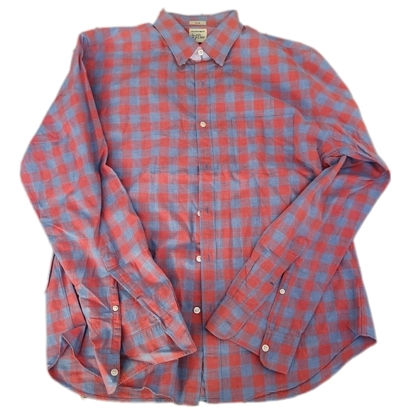J. Crew Other - J Crew Men's Slim-fit Bowery wrinkle-free stretch cotton Shirt / Large / Gingham